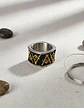 Anillo Acero Inoxidable Color Oro Mason Masoneria Hombre - Miniatura 8