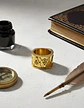 Anillo Acero Inoxidable Color Oro Mason Masoneria Hombre - Miniatura 16
