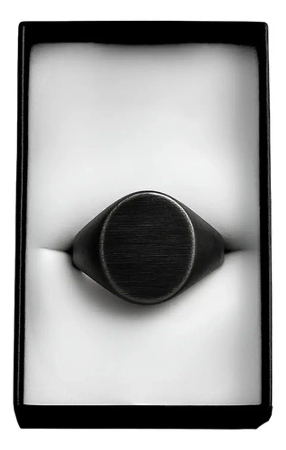 Anillo en Acero envejecido Industrial Forma Oval Para Hombre 2