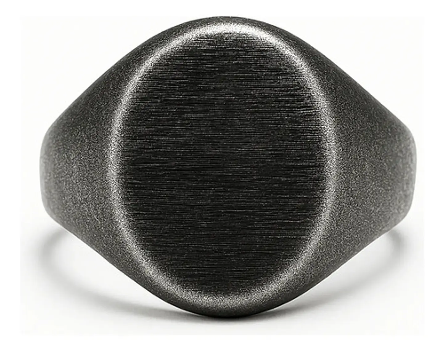 Anillo en Acero envejecido Industrial Forma Oval Para Hombre 4