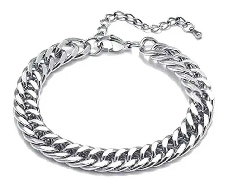 Pulsera Manilla Acero Inoxidable Color Oro Cadena Hombre 5