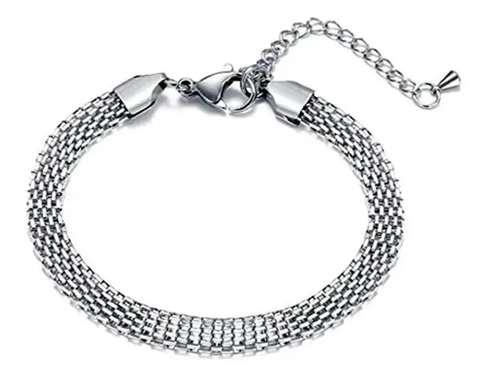 Pulsera Manilla Acero Inoxidable Color Oro Cadena Hombre 19