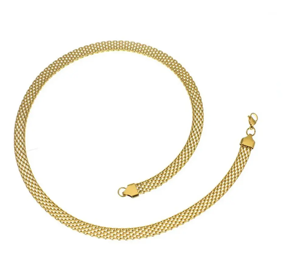 Pulsera Manilla Acero Inoxidable Color Oro Cadena Hombre 37