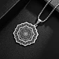 Collar en Acero para hombre y mujer dije Yoga Chakras Flor Loto  - Miniatura 6