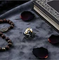 Anillo gotico en Acero Para Hombre y mujer forma de Cráneo Cruz Calavera - Miniatura 6