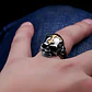 Anillo gotico en Acero Para Hombre y mujer forma de Cráneo Cruz Calavera - Miniatura 8