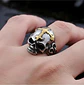Anillo gotico en Acero Para Hombre y mujer forma de Cráneo Cruz Calavera - Miniatura 9