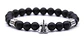 Pulsera Para Hombres manilla con Piedras Naturales Casco Guerrero  - Miniatura 1
