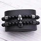 Pulsera Para Hombres manilla con Piedras Naturales Casco Guerrero  - Miniatura 2
