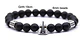 Pulsera Para Hombres manilla con Piedras Naturales Casco Guerrero  - Miniatura 3