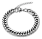Pulsera para hombres Esclava en Acero eslabón cubana miami 9mm - Miniatura 4