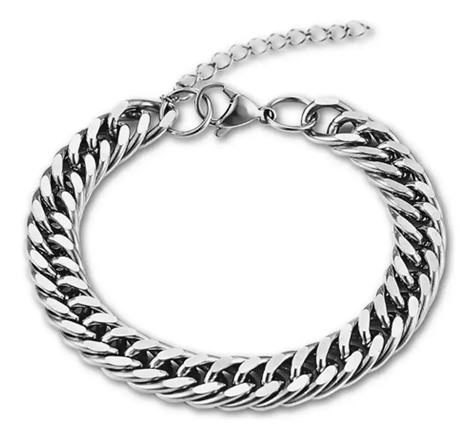 Pulsera para hombres Esclava en Acero eslabón cubana miami 9mm 4