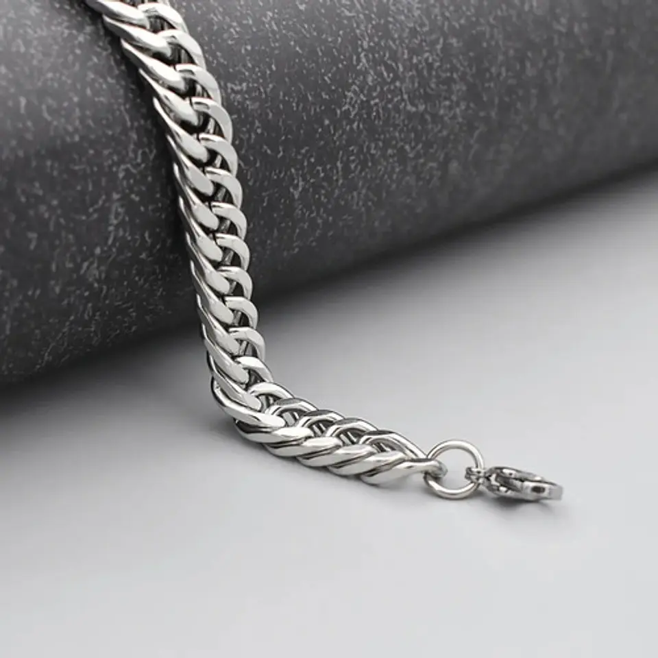 Pulsera para hombres Esclava en Acero eslabón cubana miami 9mm 7