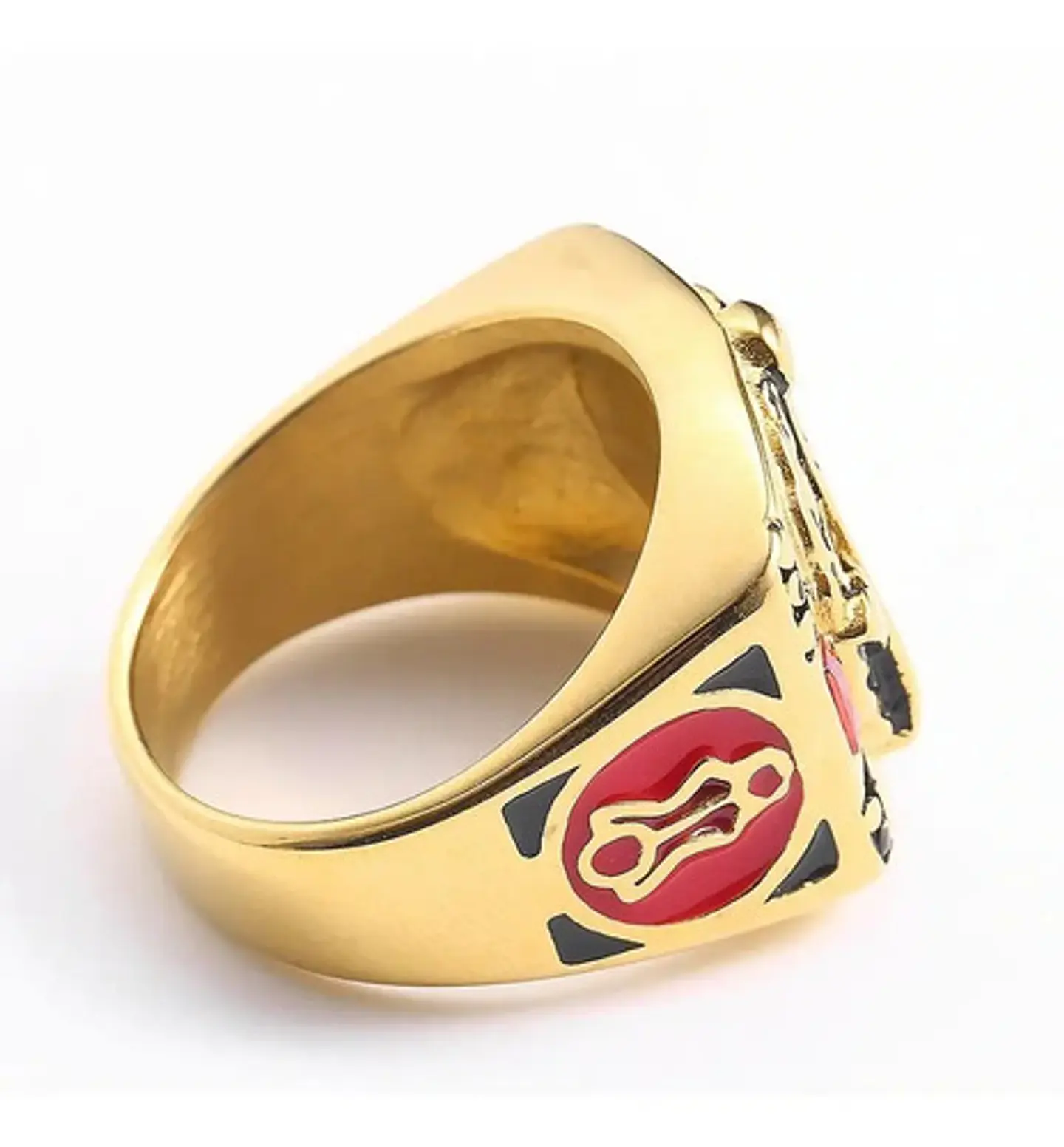Anillo Mason Para Hombres en Acero Vintage Símbolo escuadra piedra 3