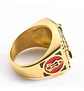 Anillo Mason Para Hombres en Acero Vintage Símbolo escuadra piedra - Miniatura 3