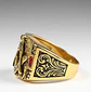 Anillo Mason Para Hombres en Acero Vintage Símbolo escuadra piedra - Miniatura 5