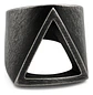 Anillo industrial en acero Para Hombres Triangular Polaco minimalista - Miniatura 3