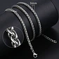 Cadena 3mm Color Plata Acero Inoxidable Para Hombre Y Mujer  - Miniatura 4