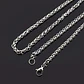 Cadena 3mm Color Plata Acero Inoxidable Para Hombre Y Mujer  - Miniatura 5