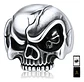 Anillo biker Para Hombres y mujeres en Acero forma cabeza Craneo Calavera - Miniatura 1