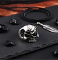 Anillo biker Para Hombres y mujeres en Acero forma cabeza Craneo Calavera - Miniatura 4