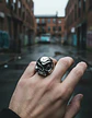 Anillo biker Para Hombres y mujeres en Acero forma cabeza Craneo Calavera - Miniatura 5