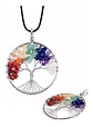 Collar para hombre y mujer dije Árbol De Vida Piedras Naturales Chakras Reiki  - Miniatura 1