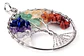 Collar para hombre y mujer dije Árbol De Vida Piedras Naturales Chakras Reiki  - Miniatura 3