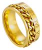 Anillo en Acero moderno/clásico para hombre con cadena y números romanos - Miniatura 1