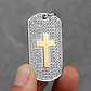 Collar en Acero para hombre dije tag Placa cruz incrustaciones de Cz Militar  - Miniatura 10