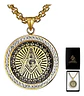 Dije Masónico en acero para hombre dije Circular escuadra con incrustaciones de piedras Cz - Miniatura 12