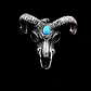 Collar Vikingo en Acero Color Plata para hombre dije goat carnero - Miniatura 5