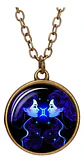 Collar para Hombre Y Mujer Dije Esfera Cristal Signos Zodiacales - Miniatura 10