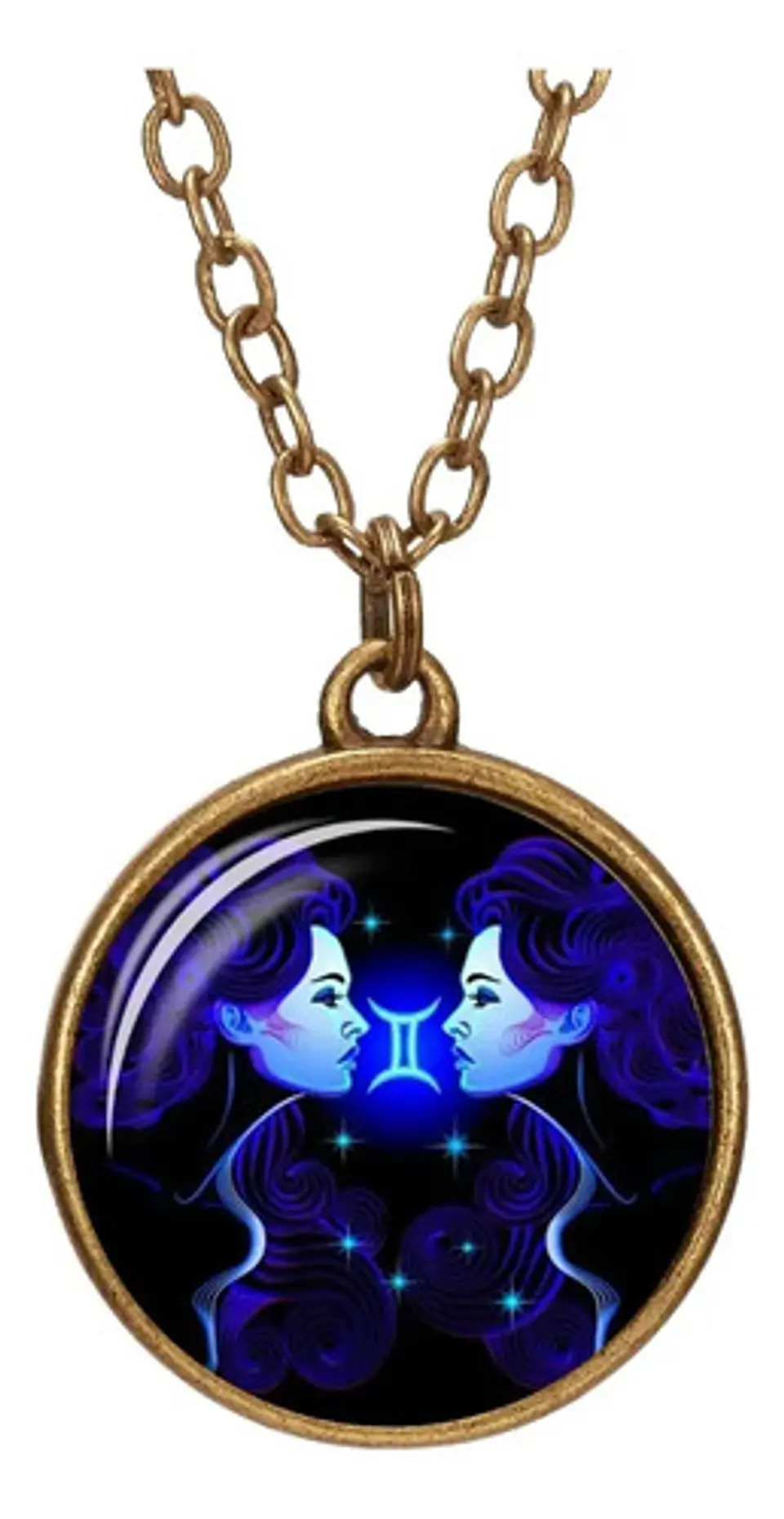 Collar para Hombre Y Mujer Dije Esfera Cristal Signos Zodiacales 10