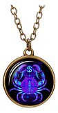 Collar para Hombre Y Mujer Dije Esfera Cristal Signos Zodiacales - Miniatura 26