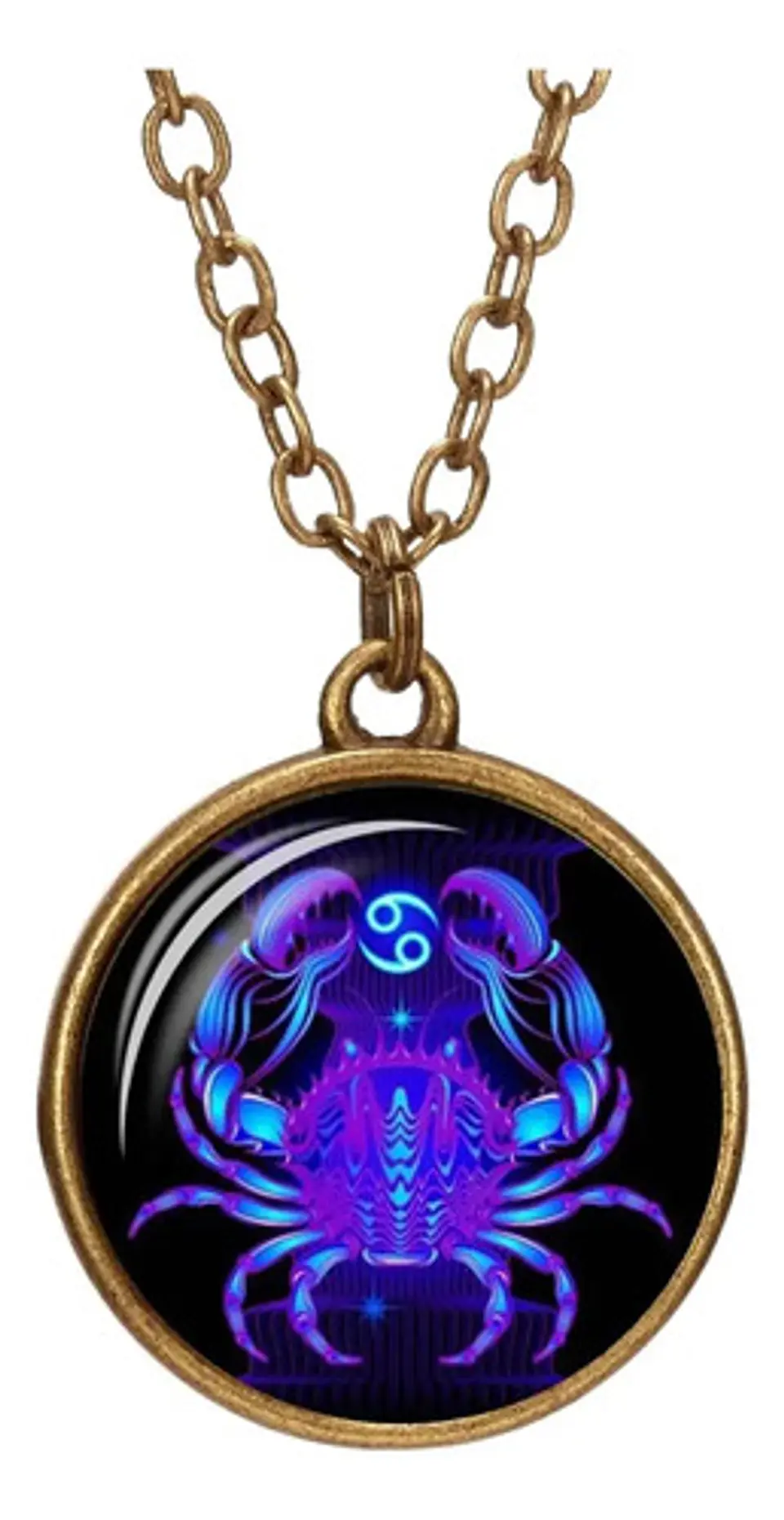 Collar para Hombre Y Mujer Dije Esfera Cristal Signos Zodiacales 26