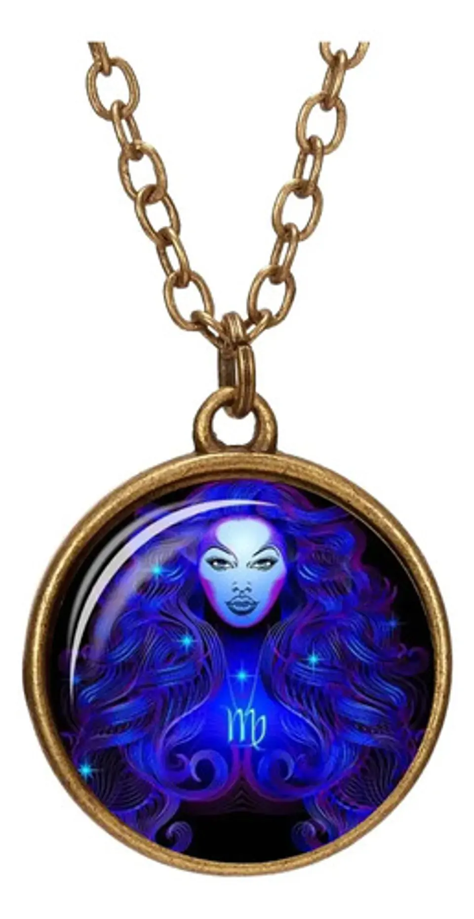 Collar para Hombre Y Mujer Dije Esfera Cristal Signos Zodiacales 29