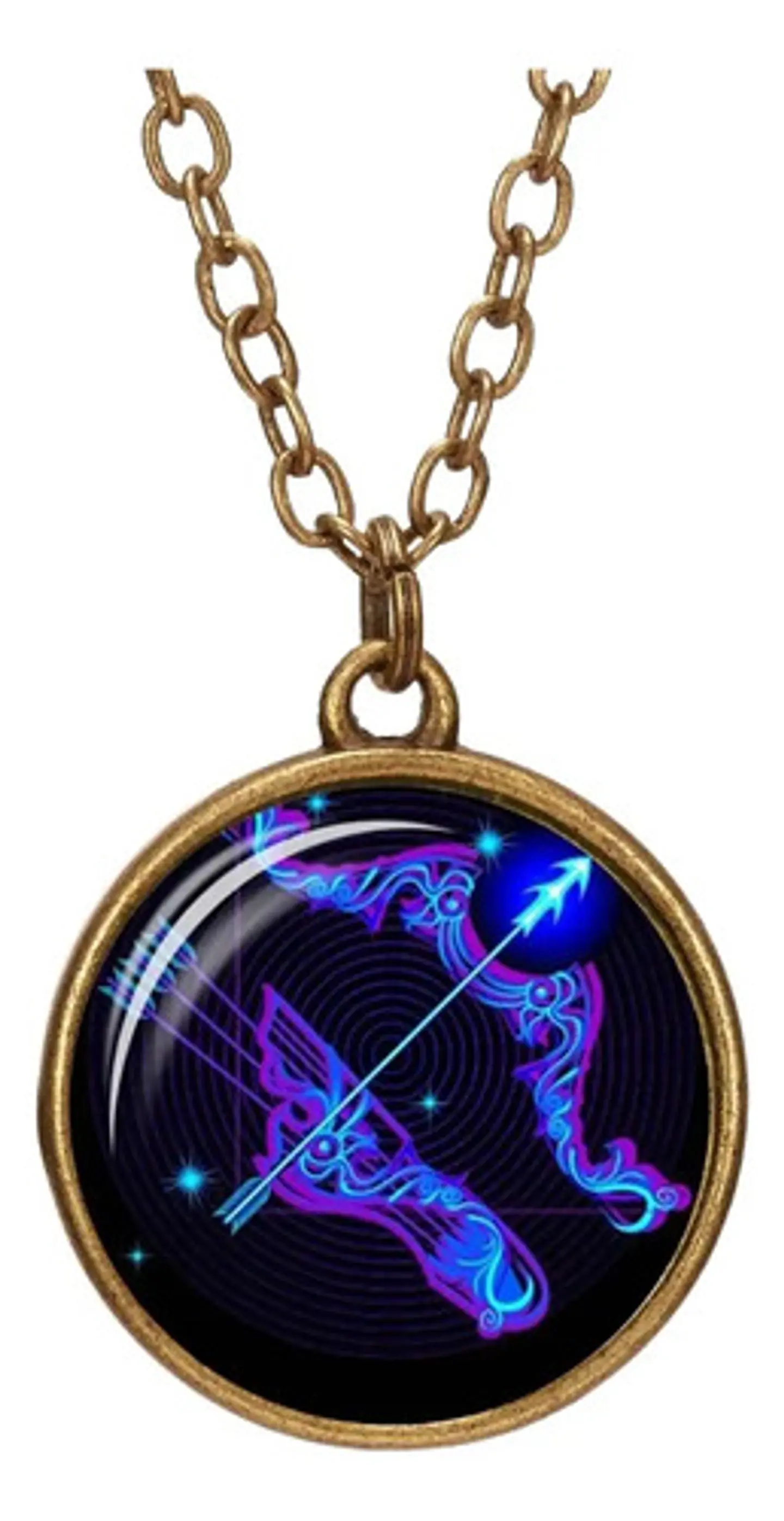 Collar para Hombre Y Mujer Dije Esfera Cristal Signos Zodiacales 32