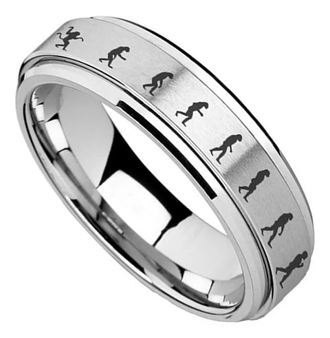 Anillo en Acero para hombre argolla Evolución Humano