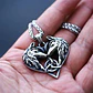 Collar Vikingo en acero para Hombre y mujer dije corazón triqueta Lobos - Miniatura 4