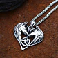 Collar Vikingo en acero para Hombre y mujer dije corazón triqueta Lobos - Miniatura 7
