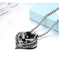 Collar Vikingo en acero para Hombre y mujer dije corazón triqueta Lobos - Miniatura 10