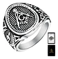 Anillo Masón en Acero para hombre sello escuadra Masonería - Miniatura 1