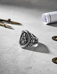 Anillo Masón en Acero para hombre sello escuadra Masonería - Miniatura 6