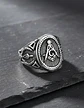 Anillo Masón en Acero para hombre sello escuadra Masonería - Miniatura 7