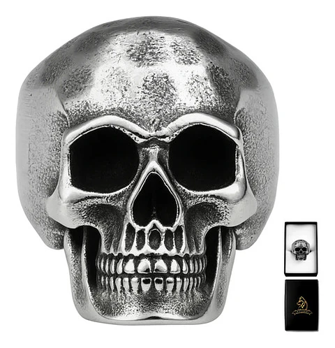 Anillo punk/biker para Hombre en Acero cabeza Calavera Craneo