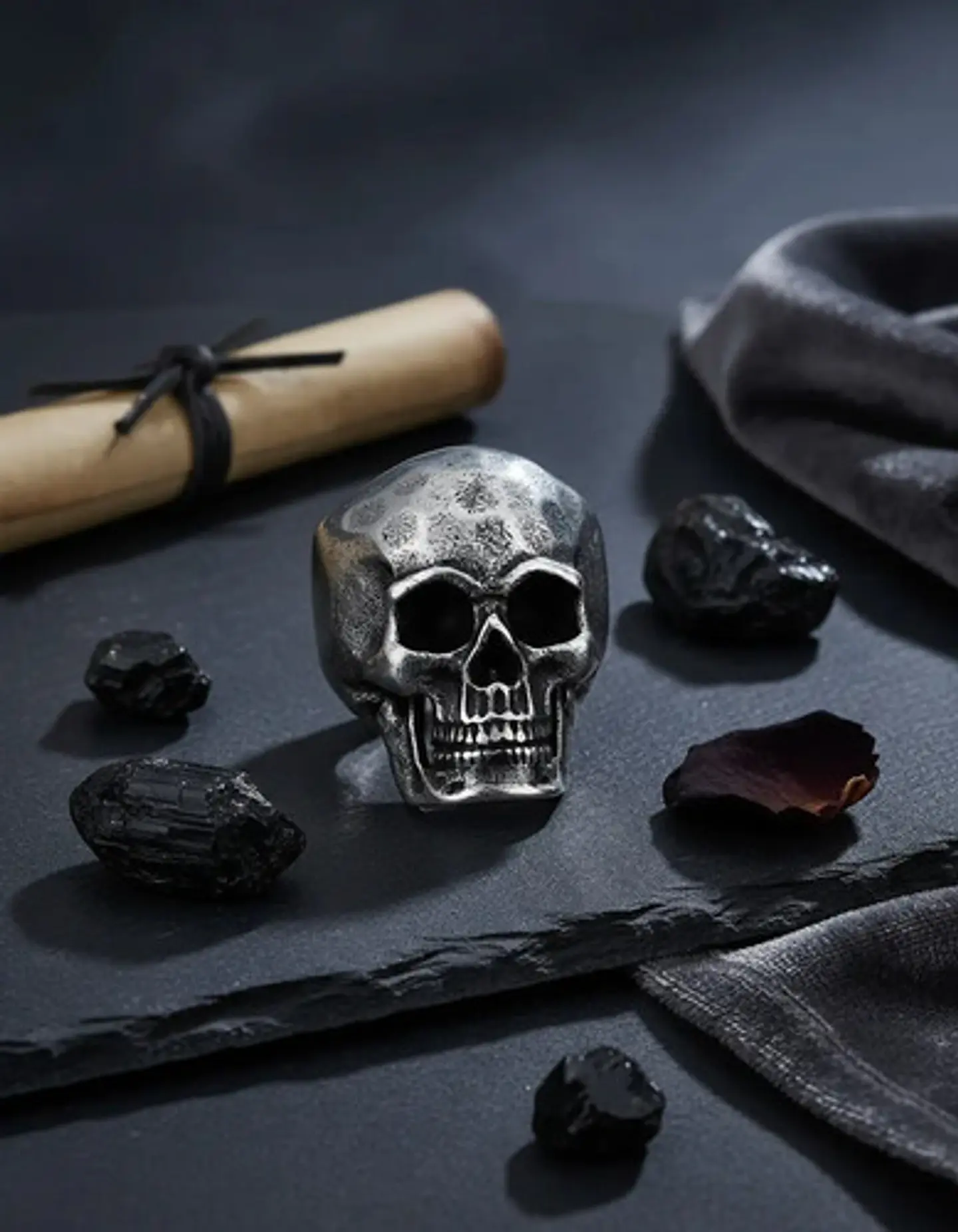 Anillo punk/biker para Hombre en Acero cabeza Calavera Craneo 7