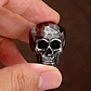 Anillo punk/biker para Hombre en Acero cabeza Calavera Craneo - Miniatura 5