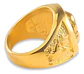 Anillo Hip Hop dorado en Acero Para Hombres con incrustaciones de piedras Cz León - Miniatura 6