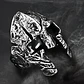 Anillo Acero Inoxidable Color Plata Gladiador Casco Hombre - Miniatura 3